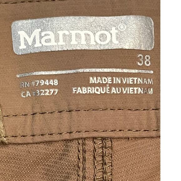 Marmot Men’s 38 Tan Nylon Outdoor Zip Cargo Shorts D52390 Performance Hiking - Picture 3 of 7